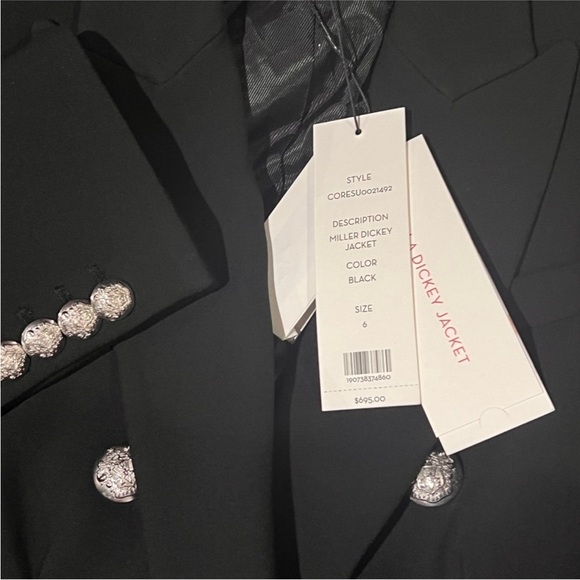 NWT Women's Black Double-Breasted Blazer - Picture 6 of 6